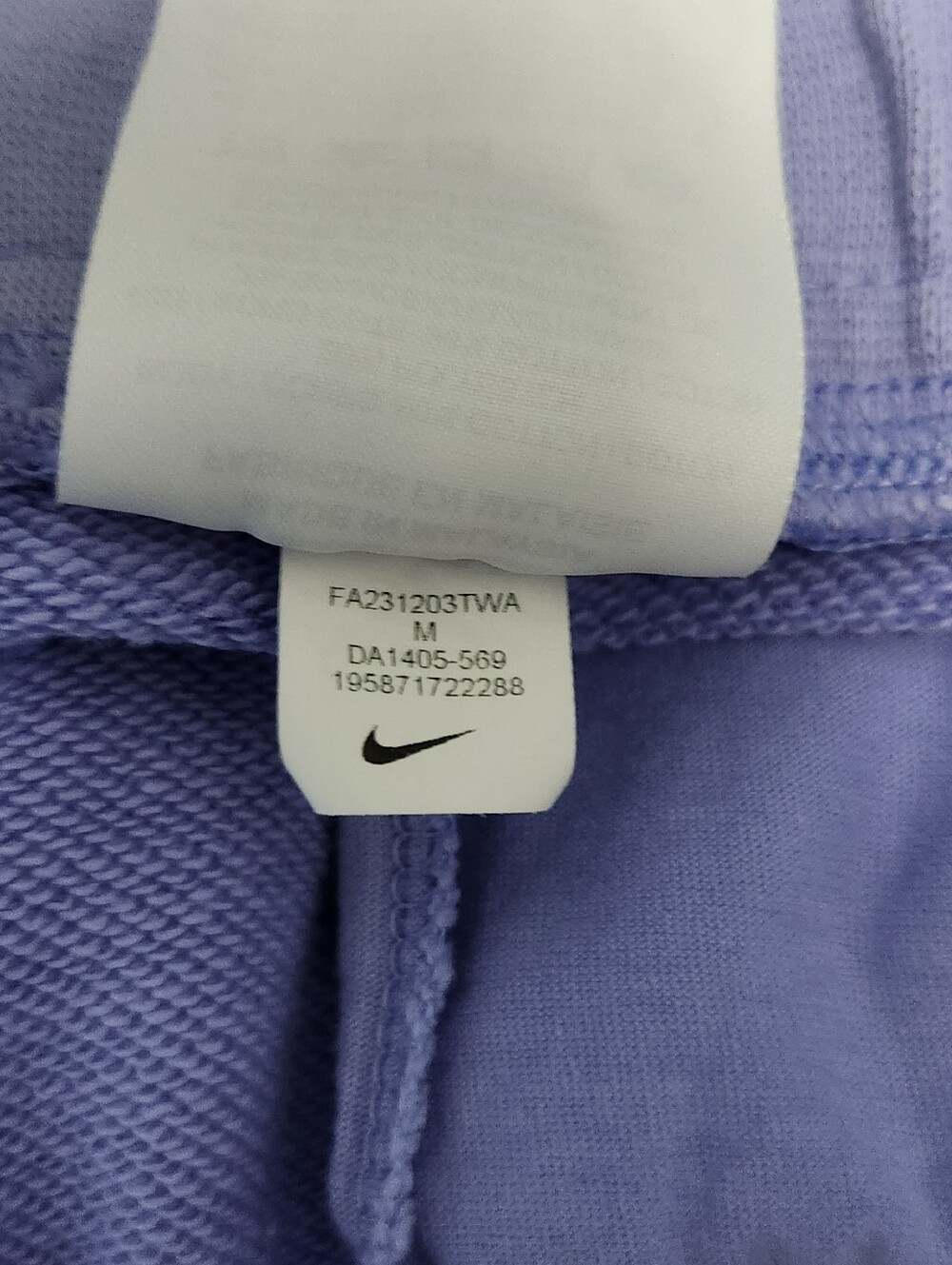 Nike Big Kids Girls French Terry Shorts Purple White Embroidered Swoosh Size M - Picture 11 of 11
